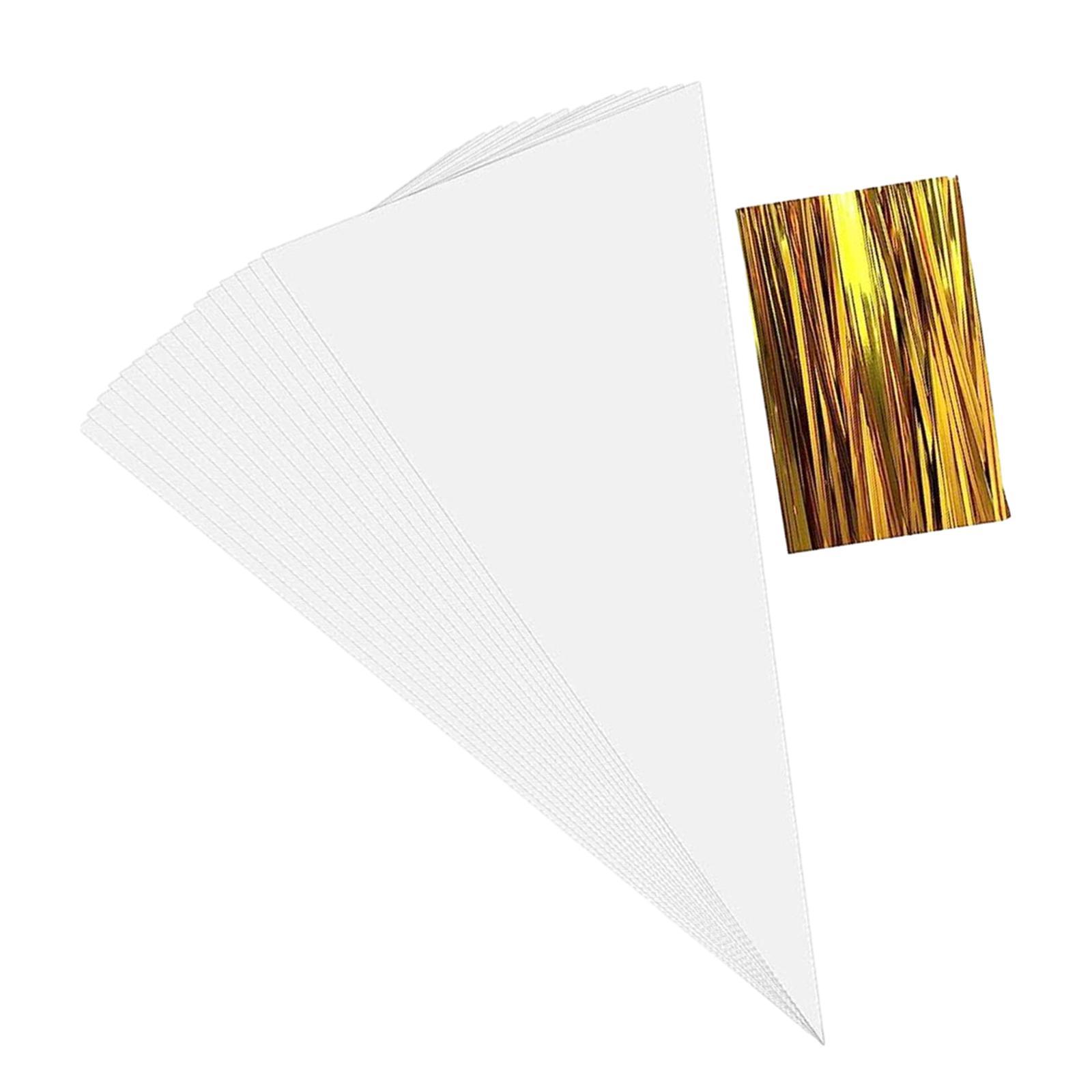 Transparent Cone Treat Bags Candy Gift Bag for Birthday Parties Thanksgiving