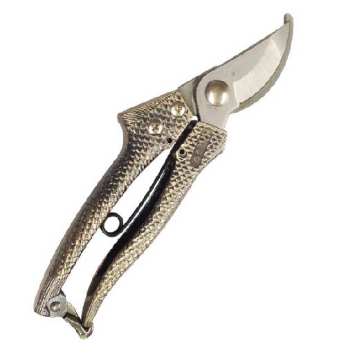 Kéo cắt cành cán đồng vảy cá cỡ 8 inch mỏ cong thép hợp kim cao cấp
