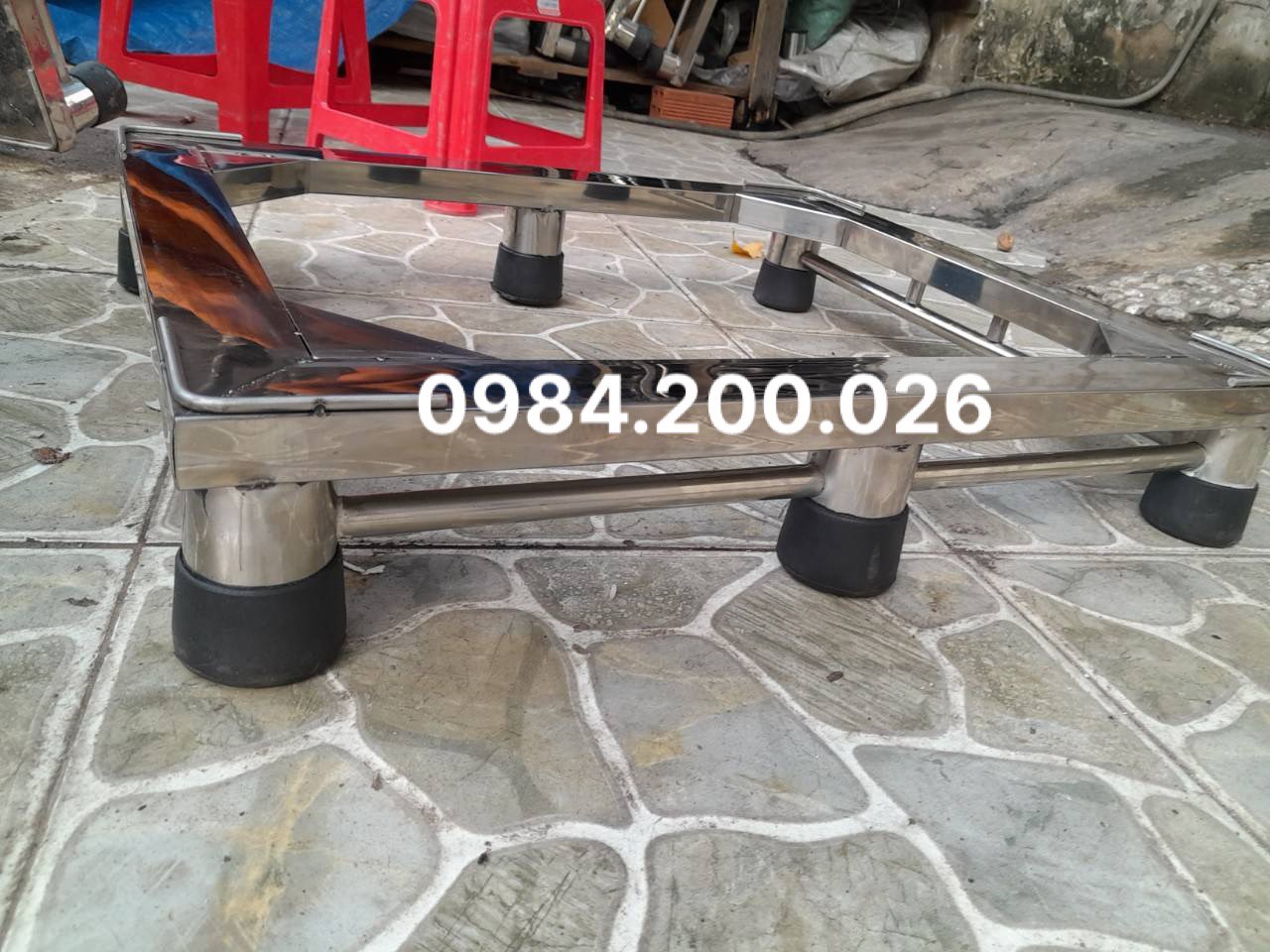 Chân kệ máy giặt, máy sấy, tủ lạnh - FULL INOX VIP - chống rung, siêu chắc khoẻ, vừa tất cả các loại máy trên thị trường