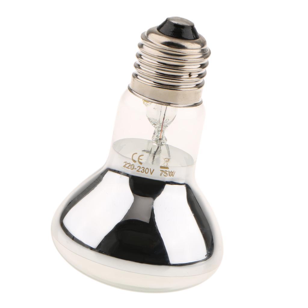 2 Pcs Glass Reptile Heat Emitter Lamp Heater Bulb for Reptiles, Chicken Coop