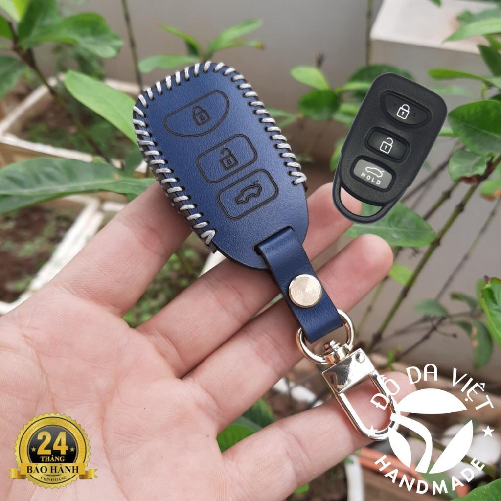 Bao Da Chìa Khoá Hyundai Tucson, SantaFe, Starex 2006-2011, KIA Carens, Sportage 2005,Không khắc tên SĐT