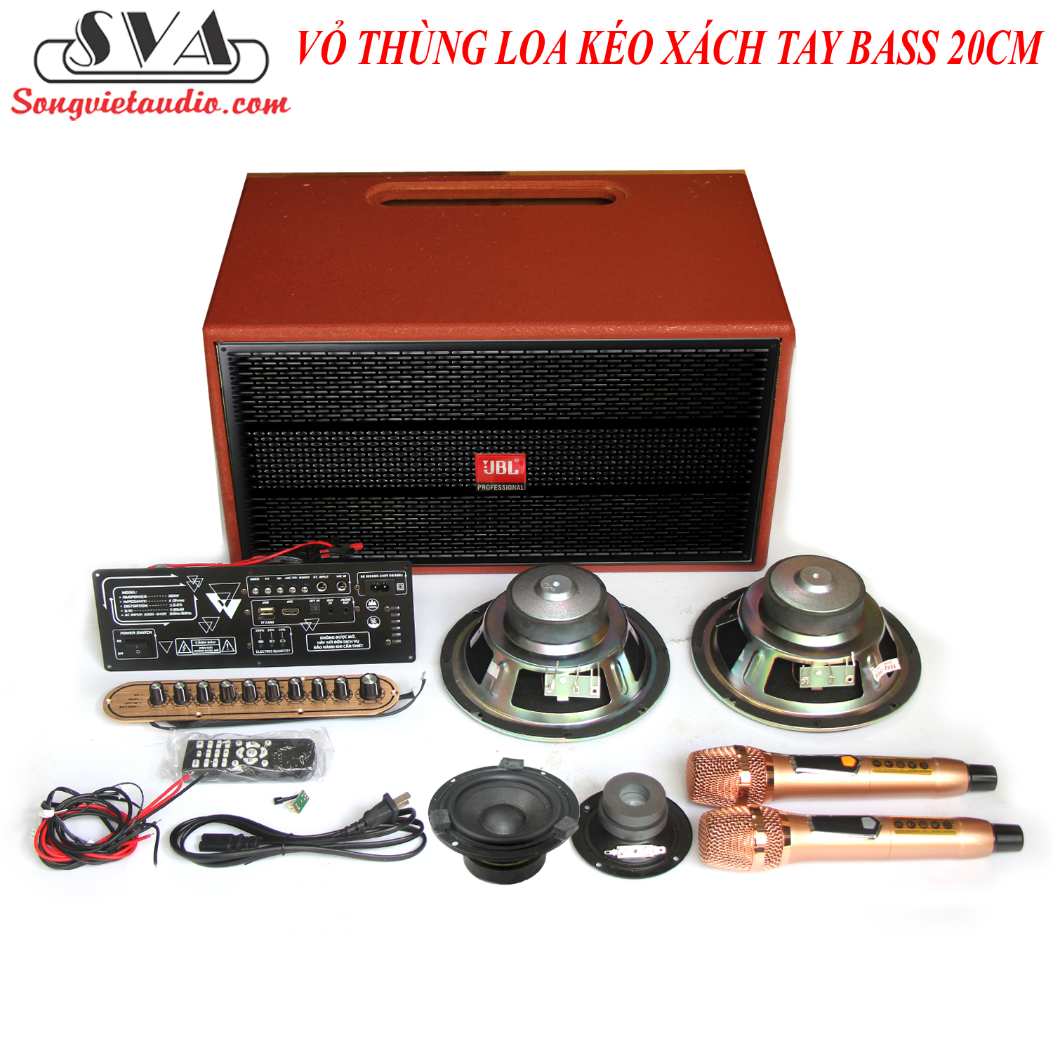 COMBO THÙNG LOA XÁCH TAY VÀ PHỤ KIỆN - BASS 20CM