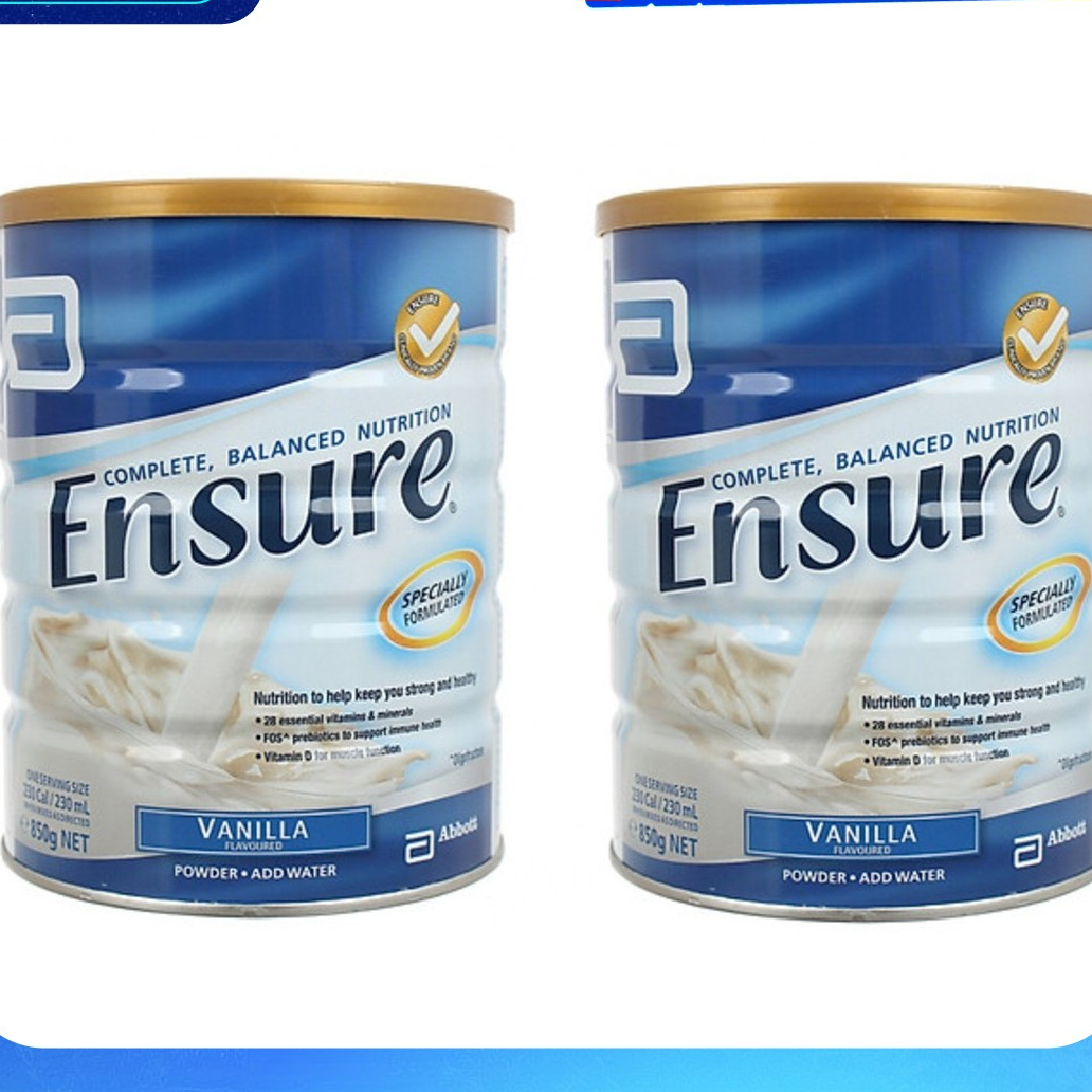 Sữa Ensure cho người già Complete Balanced Nutrition Úc - Cung cấp đầy đủ dinh dưỡng giúp hồi phục sức khỏe cho người gầy, người suy dinh dưỡng, người già, người sau phẫu thuật, người mới ốm dậy - 850g/hộp - QuaTangMe Extaste