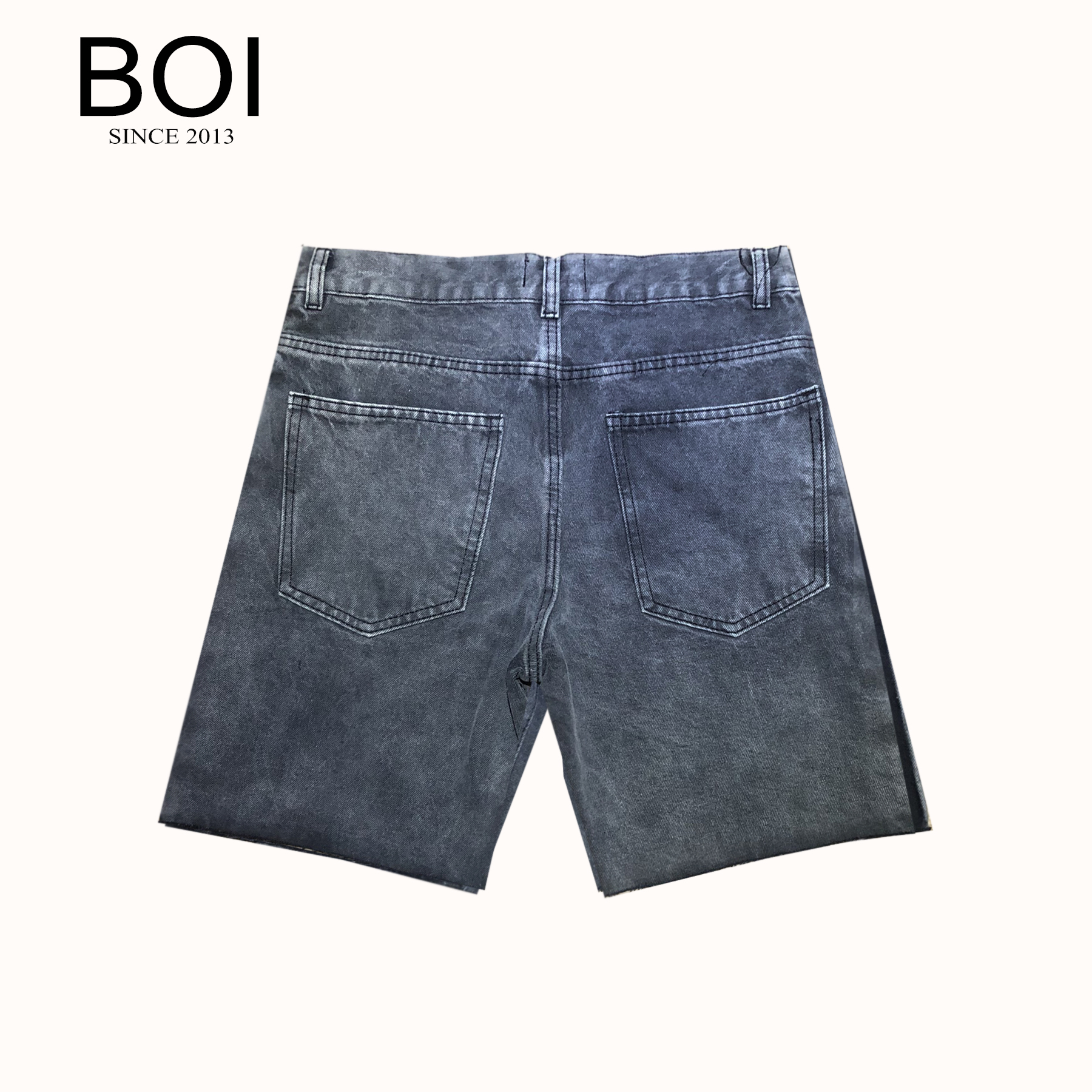 Quần Short Jean Was 2 Bên Sườn