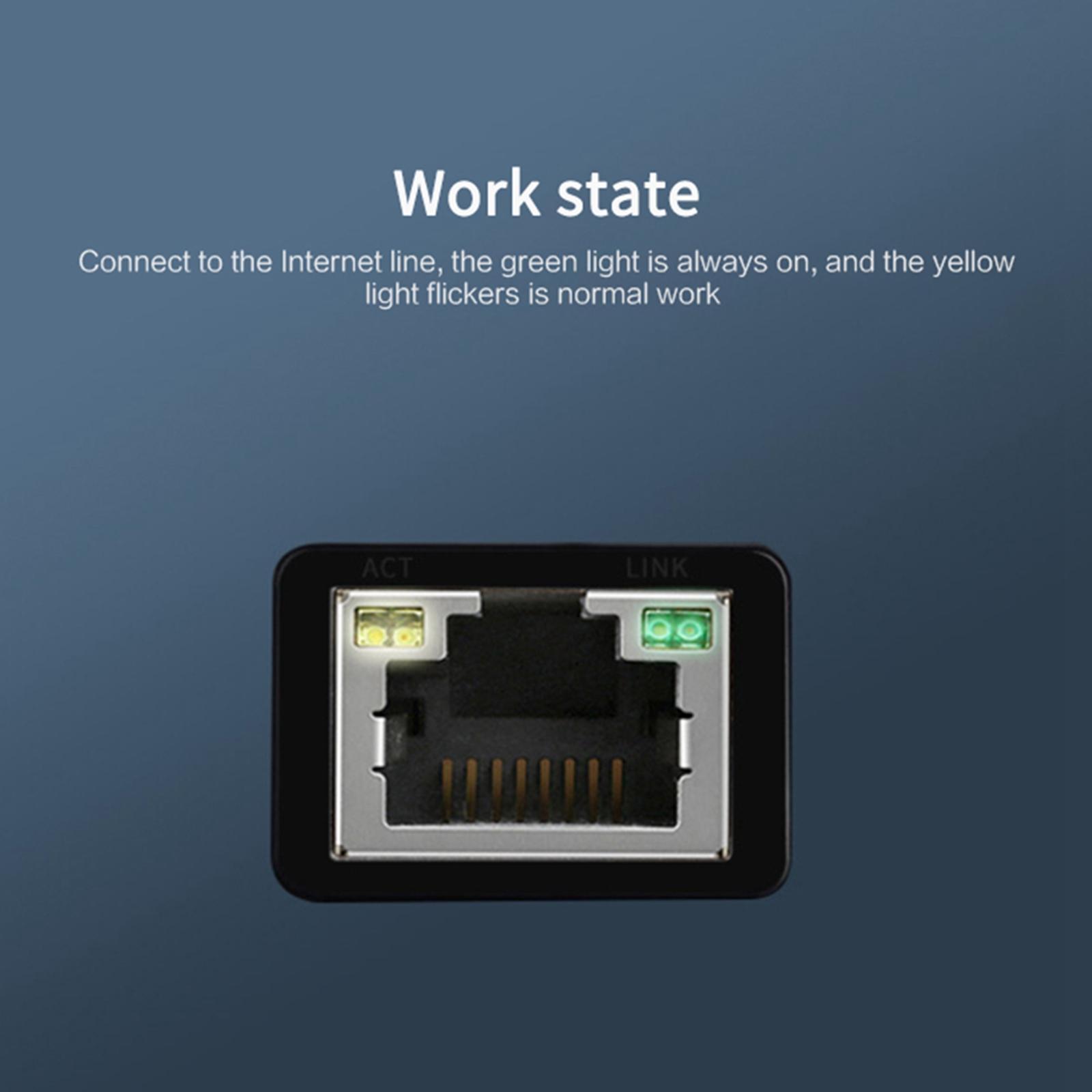 USB to Ethernet Adapter USB 3.0 to RJ45 Gigabit Ethernet Adapter Lightweight