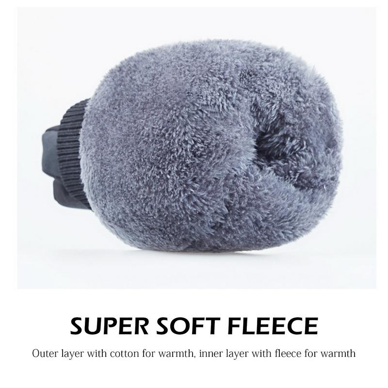 Trượt tuyết trượt tuyết chạm vào găng tay chạm vào màn hình cảm ứng ấm áp thời tiết lạnh mùa đông găng tay găng tay trượt tuyết nam Color: Black XL