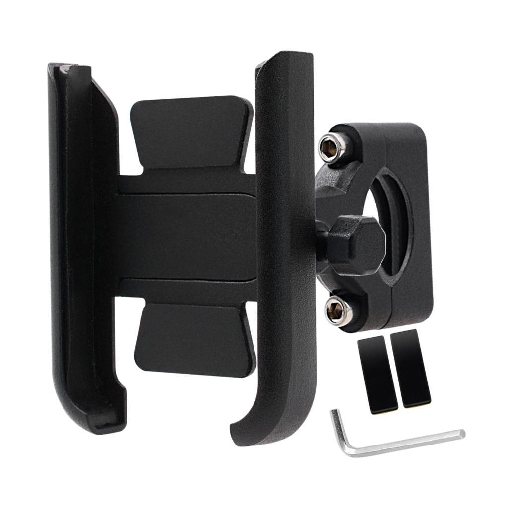 Universal Phone Holder Handlebar Mount Bracket Stand For Motorcycle Black
