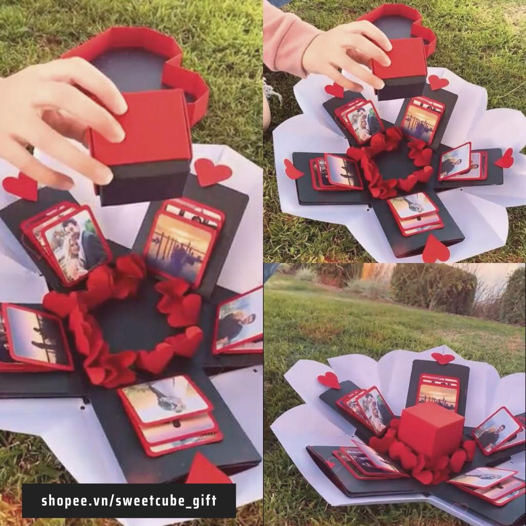 Hộp Quà Trái Tim - LOVE BOX SWEET HEART (19.5x19.5x13cm) 100% Handmade