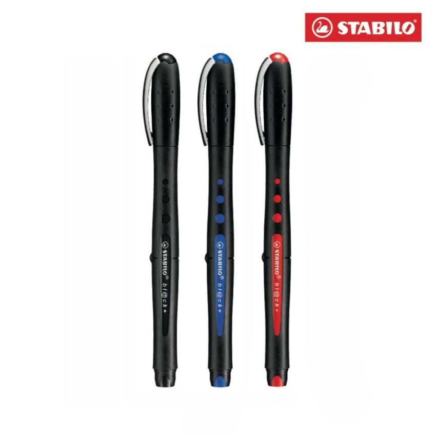 Bộ 3 cây bút bi STABILO Black M (xanh+đỏ+đen)