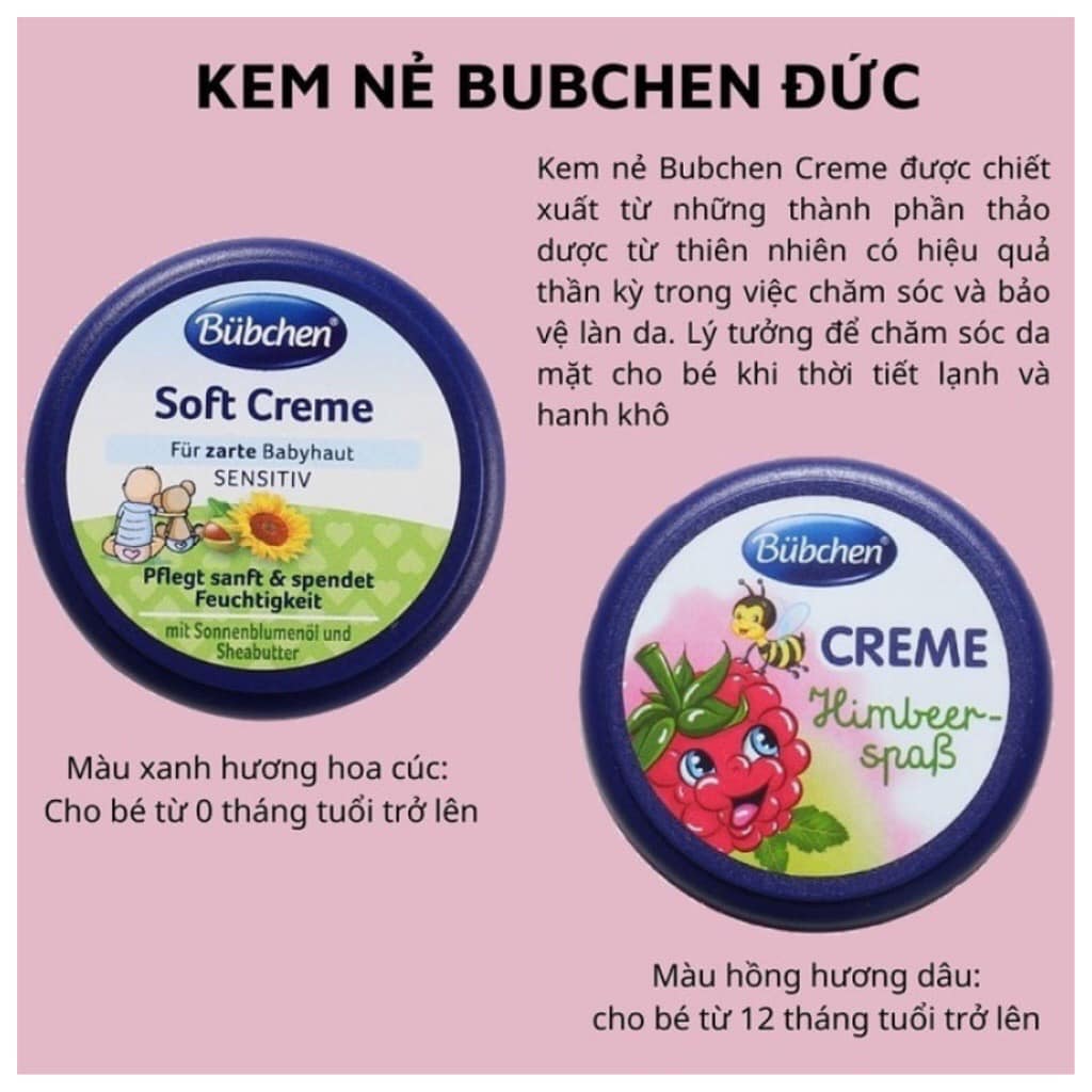 Kem nẻ Bubchen Nội Địa Đức 20g(Màu ngẫu nhiên)