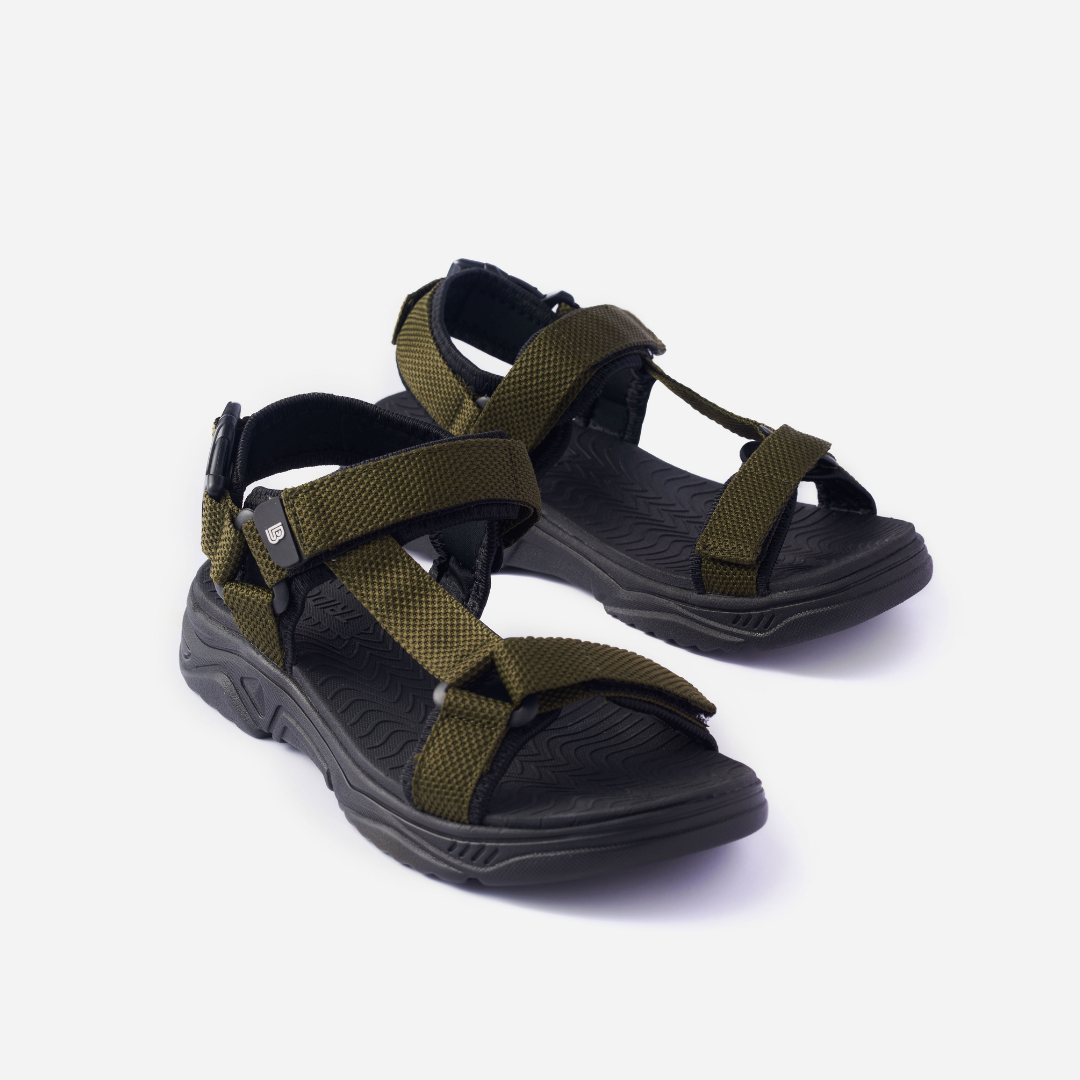 Giày Sandal Nam The Bily Quai Chéo - Xanh Rêu BL01XR