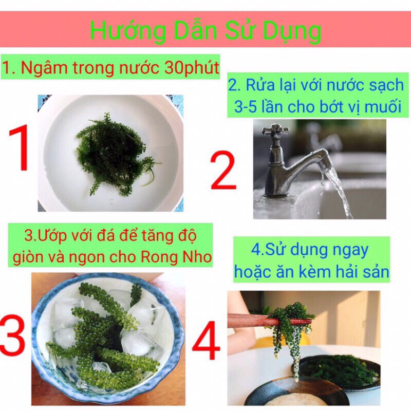 Combo Rong nho kèm sốt mè chai 180 ml / Rong nho tách nước phúc khang 100G