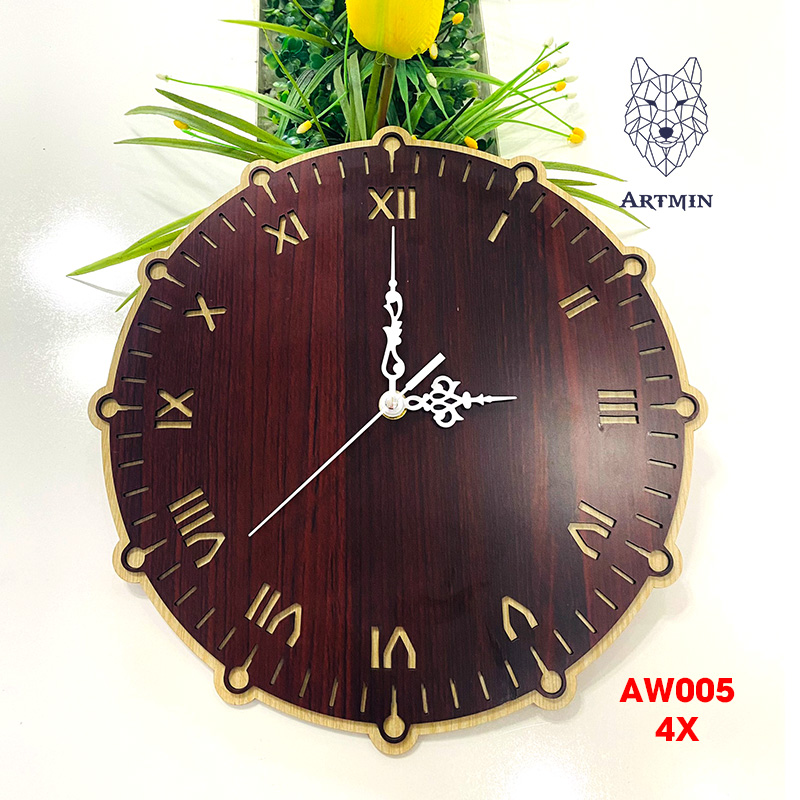 AW005 - Đồng Hồ Gỗ Treo Tường – Décor Trang Trí Nghệ Thuật
