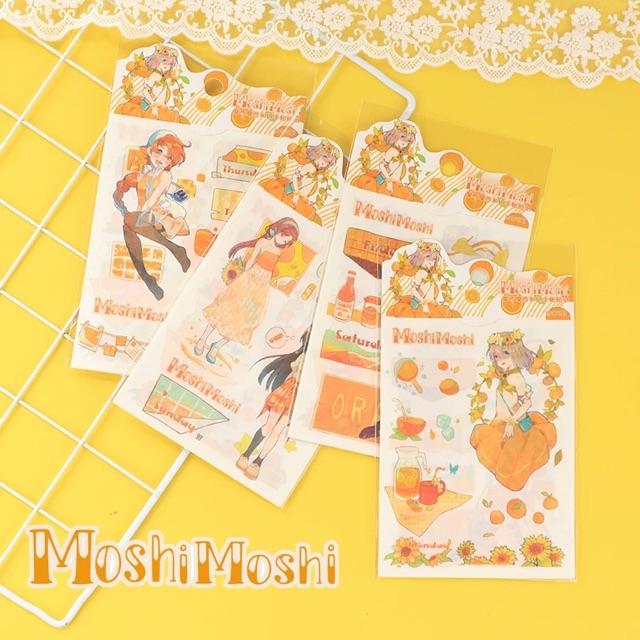 Set 4 tờ washi stickers dễ thương P.4