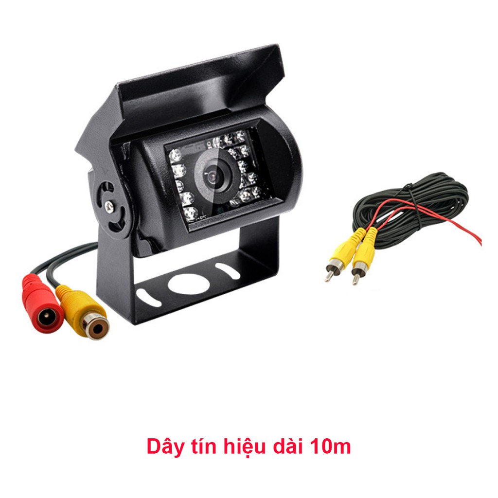 Bộ màn hình 7inch và camera lùi xe tải 18 mắt hồng ngoại