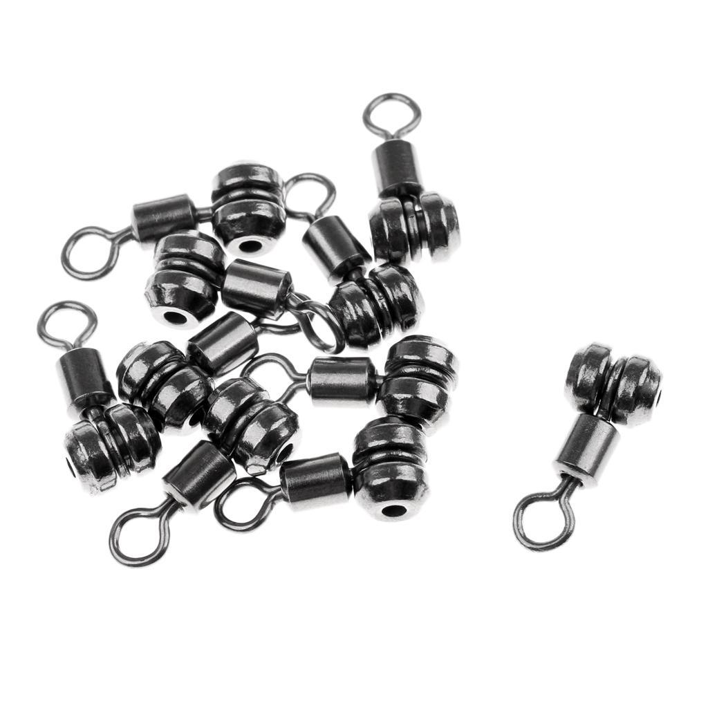 10pcs/set Fishing Swivels Cross-line Swivels Line Lures Connector Rig Rings