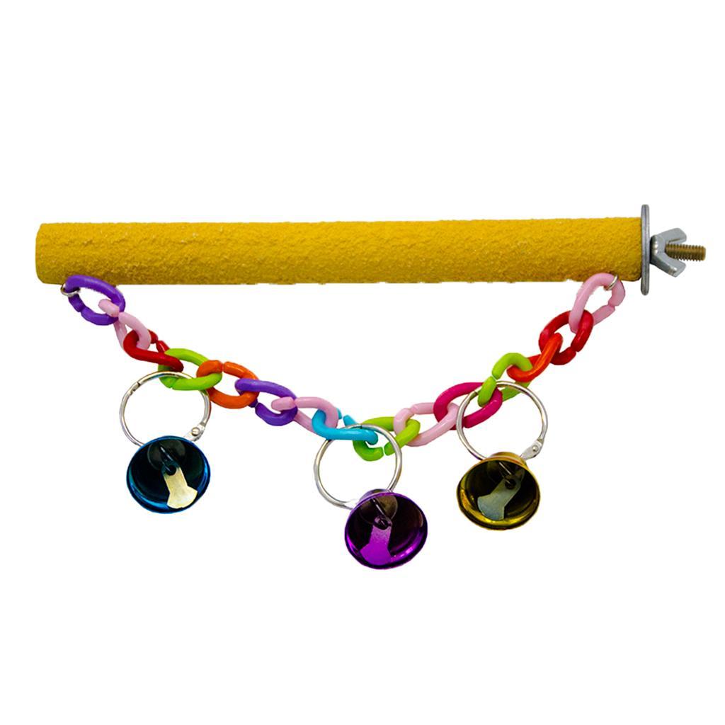 3 Pcs Bird Cage Toy Parrot Wood Stand Chew Toy Branch Perches