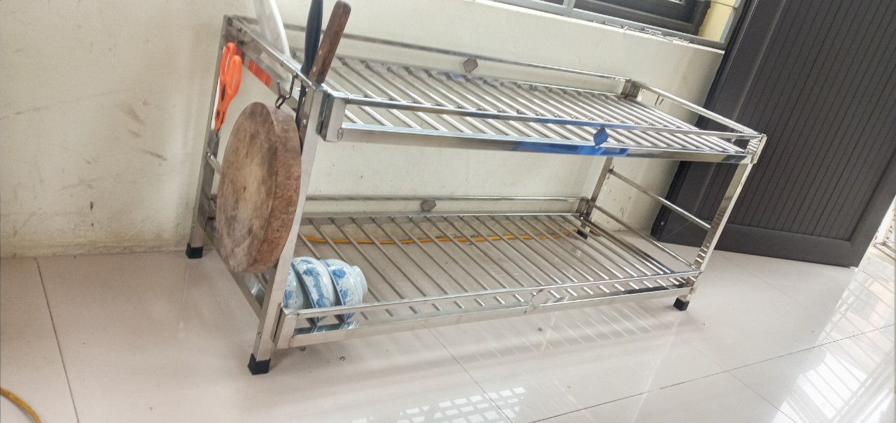 Kệ để đồ nhà bếp inox 2 tầng kt c45 ,d104 ,sâu 40