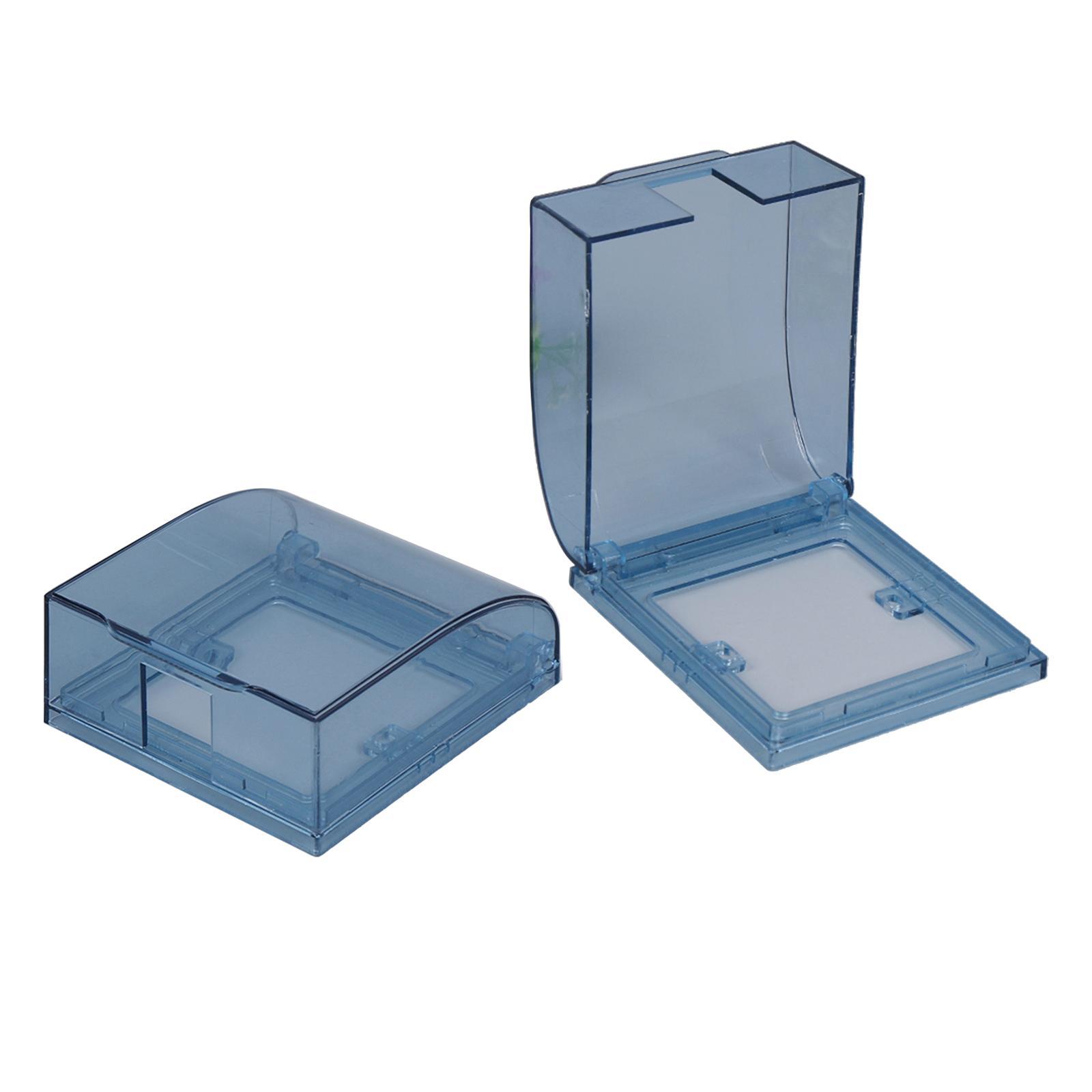2x 2x Waterproof Wall Socket Housing Clear Durable Cover for Switch