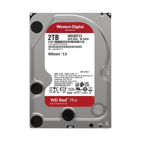 Ổ cứng HDD WD Red Plus 2TB 3.5 inch SATA III  - WD20EFZX - Hàng Chính Hãng