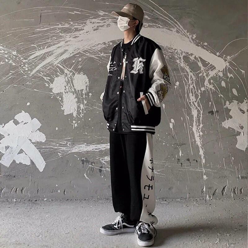 Áo khoác dù bomber in bài 2size L,XL nam nữ