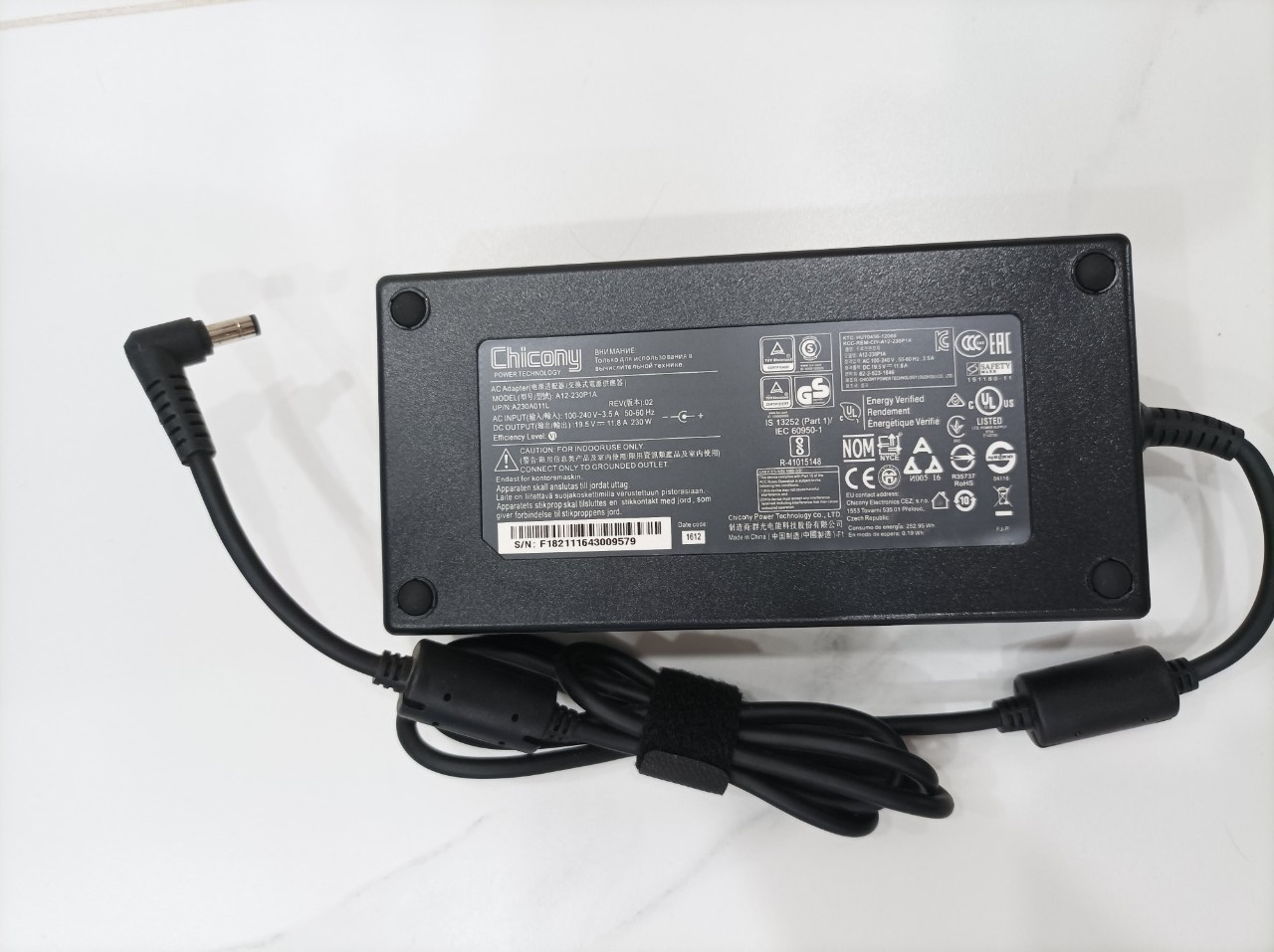 Sạc 230W Charger Adapter for Aero 17 XA XE5 XB YE5 Gigabyte Gaming Notebook - kèm dây nguồn - Hàng nhập khẩu