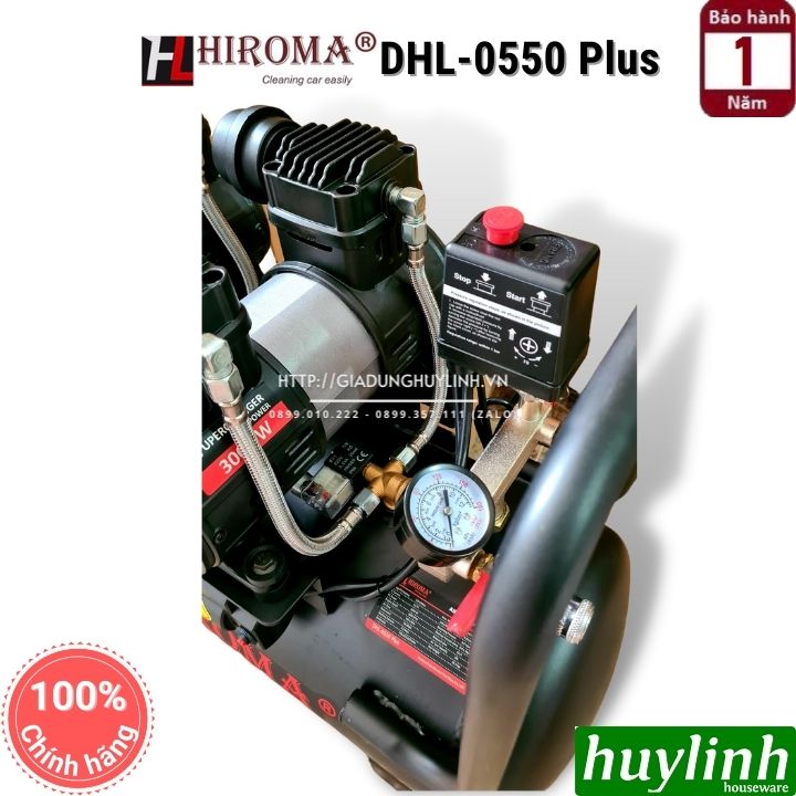 Máy nén khí không dầu Hiroma DHL-0550 Plus - 50 lít - Hàng chính hãng