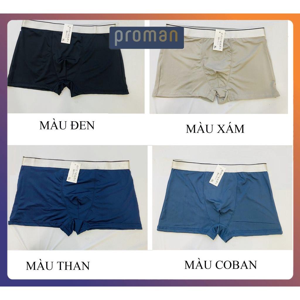 Quần lót nam thun lạnh cao cấp xuất Nhật xịn, quần sịp đùi nam boxer siêu co dãn kháng khuẩn SDN01 (Che tên) - PROMAN