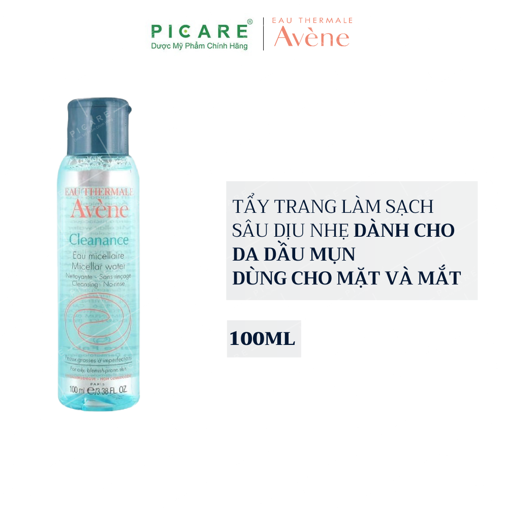 Nước Tẩy Trang Dịu Nhẹ Cho Da Dầu Mụn Avène Cleanance Micellar Water 100ml