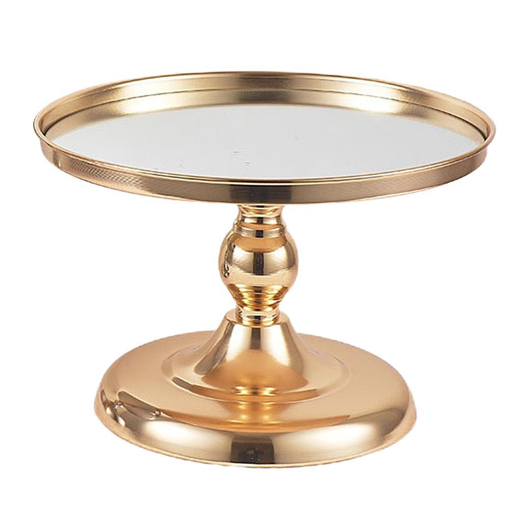 2x Iron Round Cake Stand Cupcake Pedestal Dessert Holder Party Decor Golden
