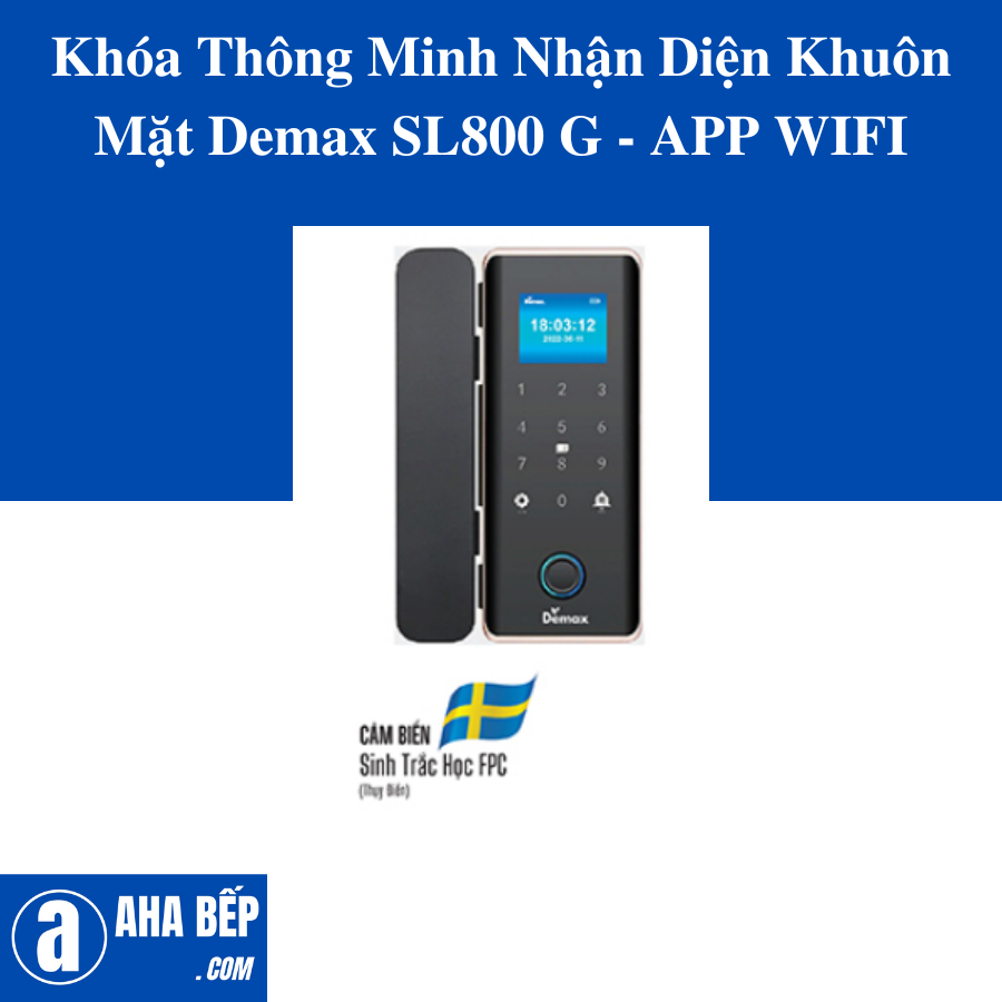 Khóa Thông Minh Nhận Diện Khuôn Mặt Demax SL800 G - APP WIFI. Hàng Chính Hãng