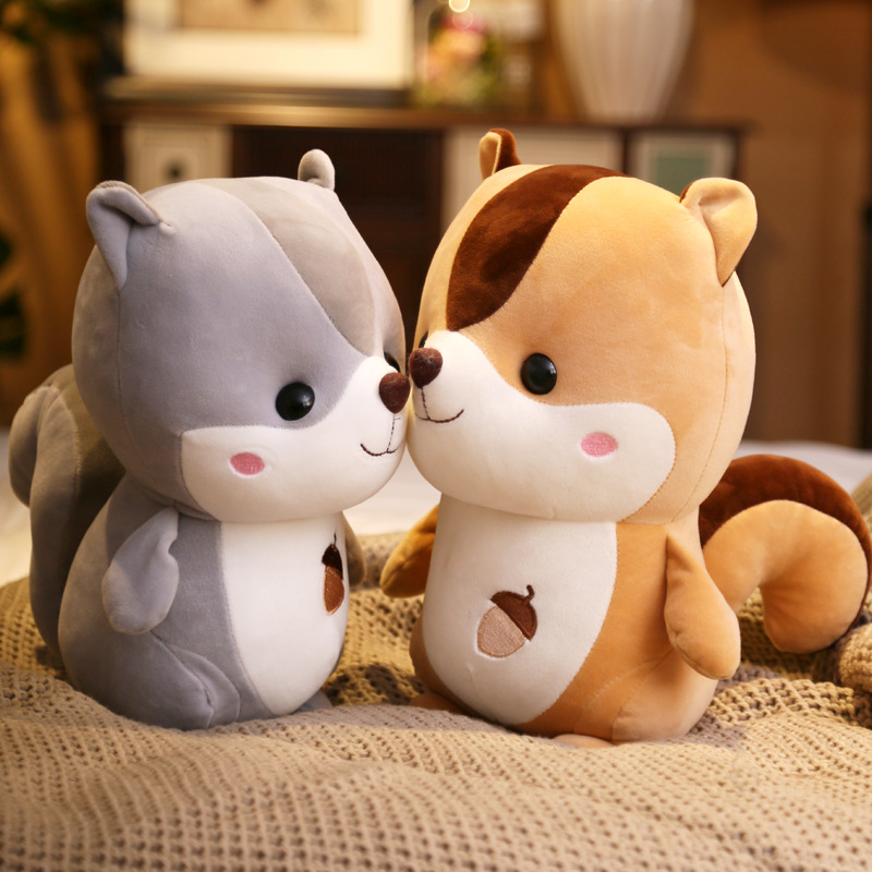 Gấu bông con sóc dễ thương, sóc con đáng yêu siêu cute (25cm---&gt;38cm) vải miniso 4 chiều mềm mại cao cấp, an toàn cho trẻ nhỏ