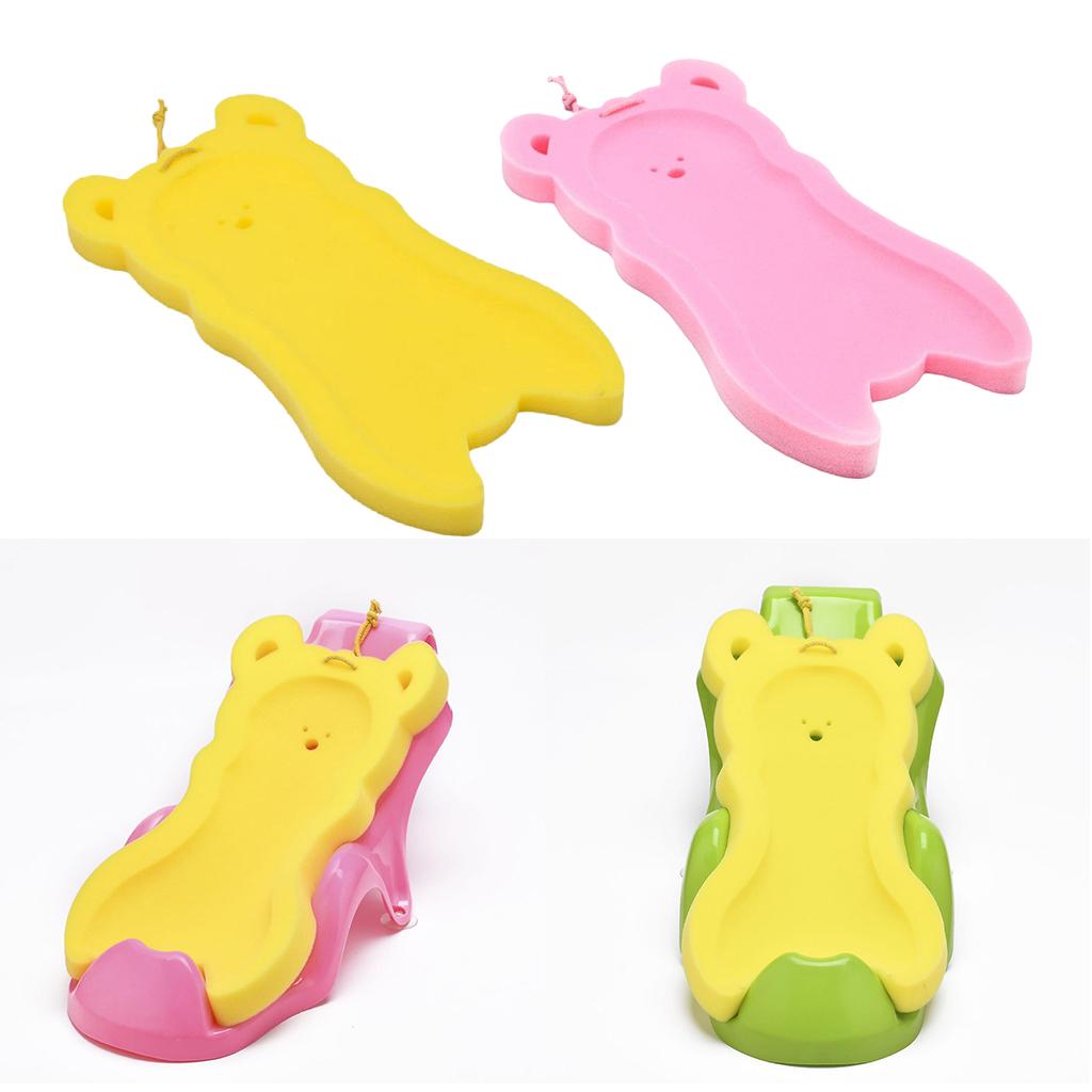 2Pcs Skid Proof Baby Bath Sponge Bed Bath Cushion Pad Bathroom Shower Mat