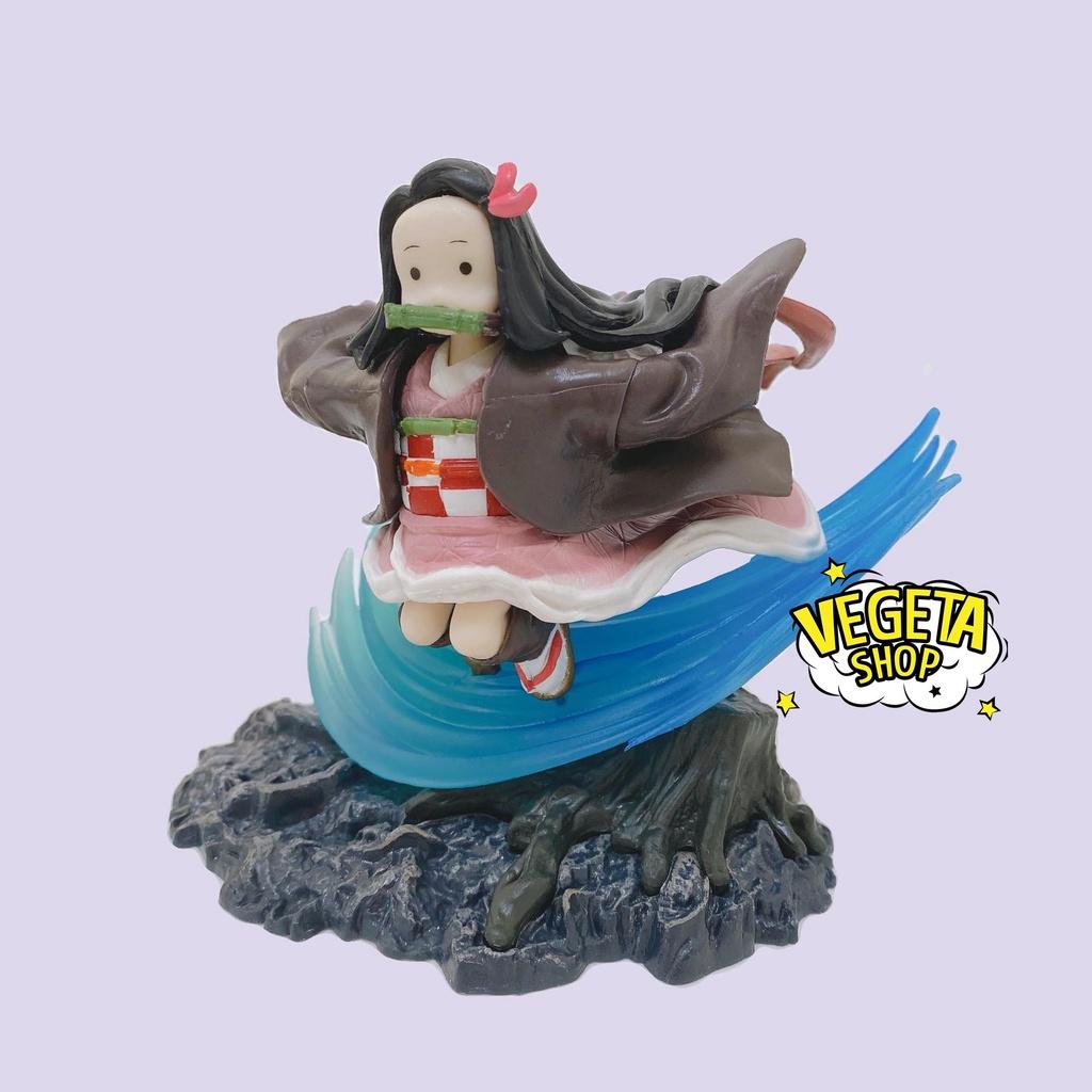 Mô hình Kimetsu No Yaiba - Mô hình thanh gươm diệt quỷ - Kamado Nezuko 2 mặt để thay hiệu ứng cực đẹp - 11x12x13cm