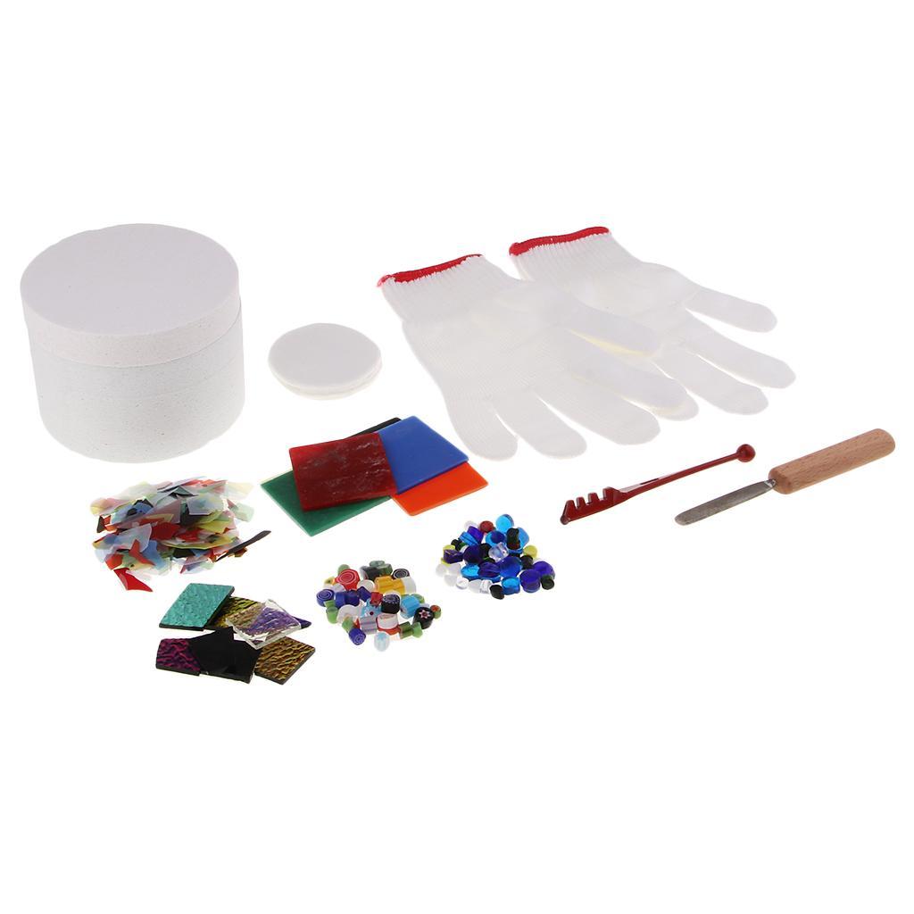10pcs DIY Professional Microwave Kiln Kit Stained Glass Fusing Supplies Kit