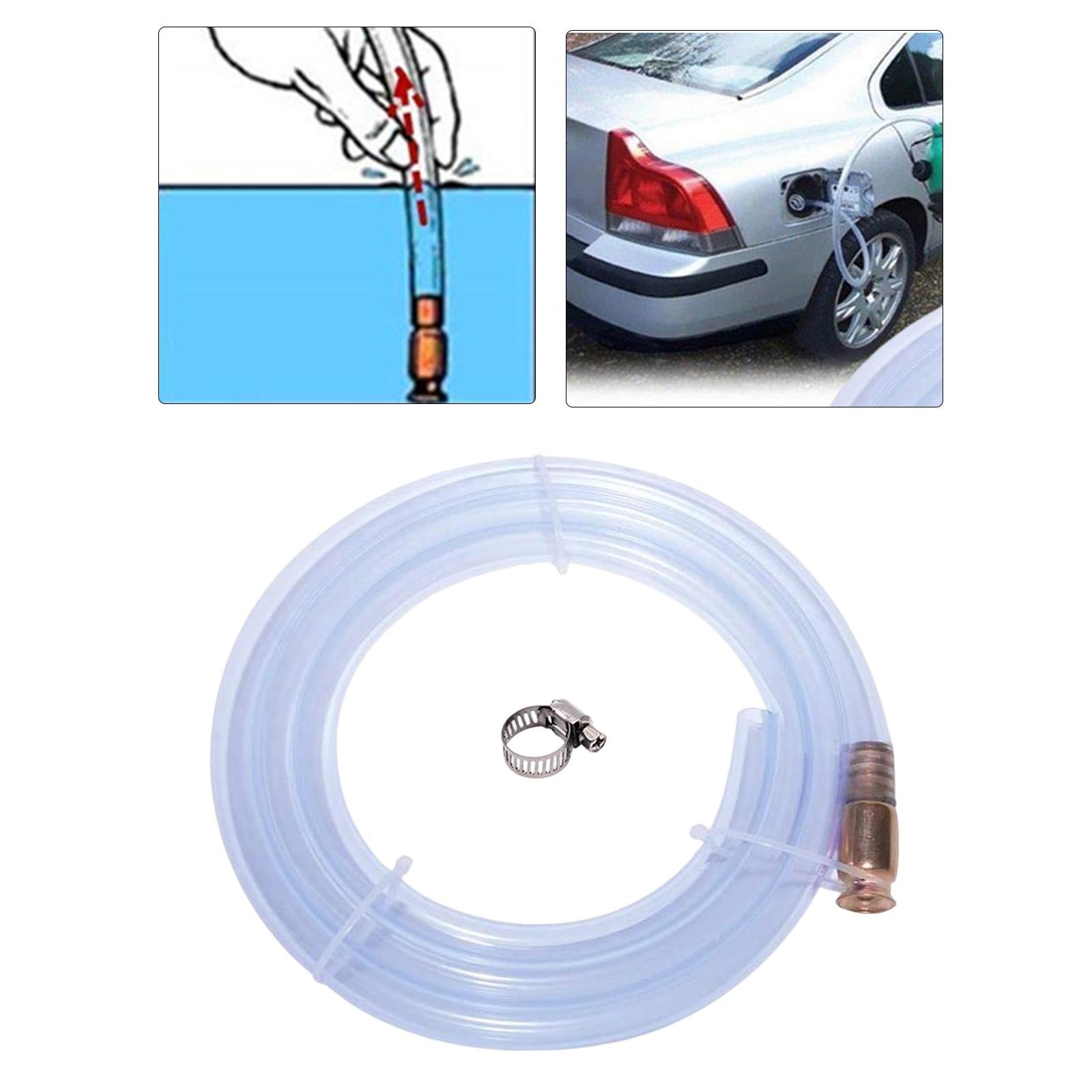 Gasoline Siphon Hose 10ft Automatic Pumping Pipe for Tractor Vehicle