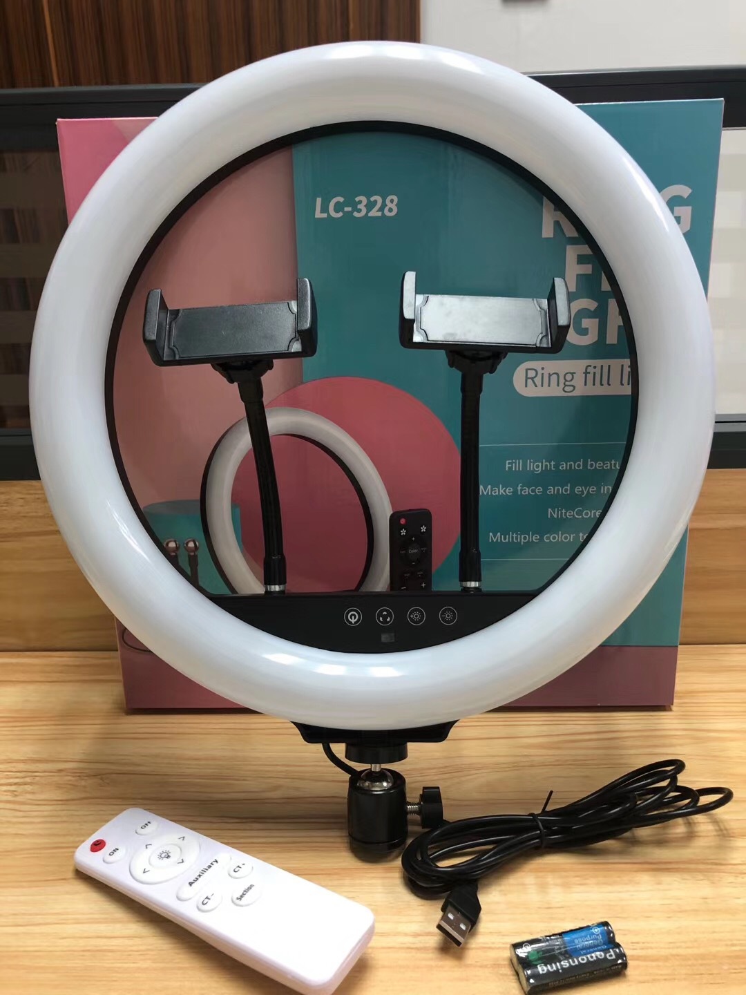 Đèn livestream/Đèn Led Trợ Sáng 33Cm Chiếu Sáng Studio, Makeup, Quay Phim , Chụp Ảnh, Livetream, Selfie Kèm Kẹp Điện Thoại Tùy Chỉnh