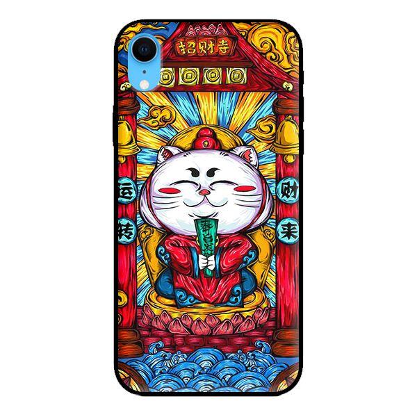 Ốp in cho iPhone XR Mèo May Mắn Trắng - Hàng chính hãng