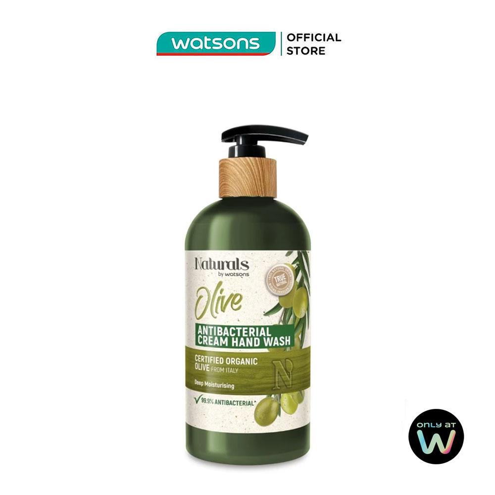 Kem Rửa Tay Naturals By Watsons Hương Olive True Natural Olive Antibacterial Cream Hand Wash 400ml