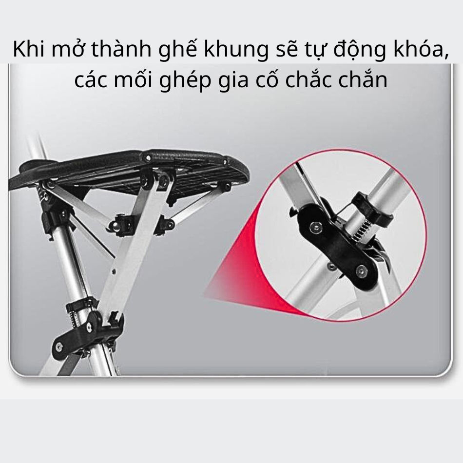 Gậy Đi Bộ Kiêm Ghế Ngồi Gấp Gọn, Gậy Chống Cho Người Già Batoong Gậy Dã Ngoại Đa Năng