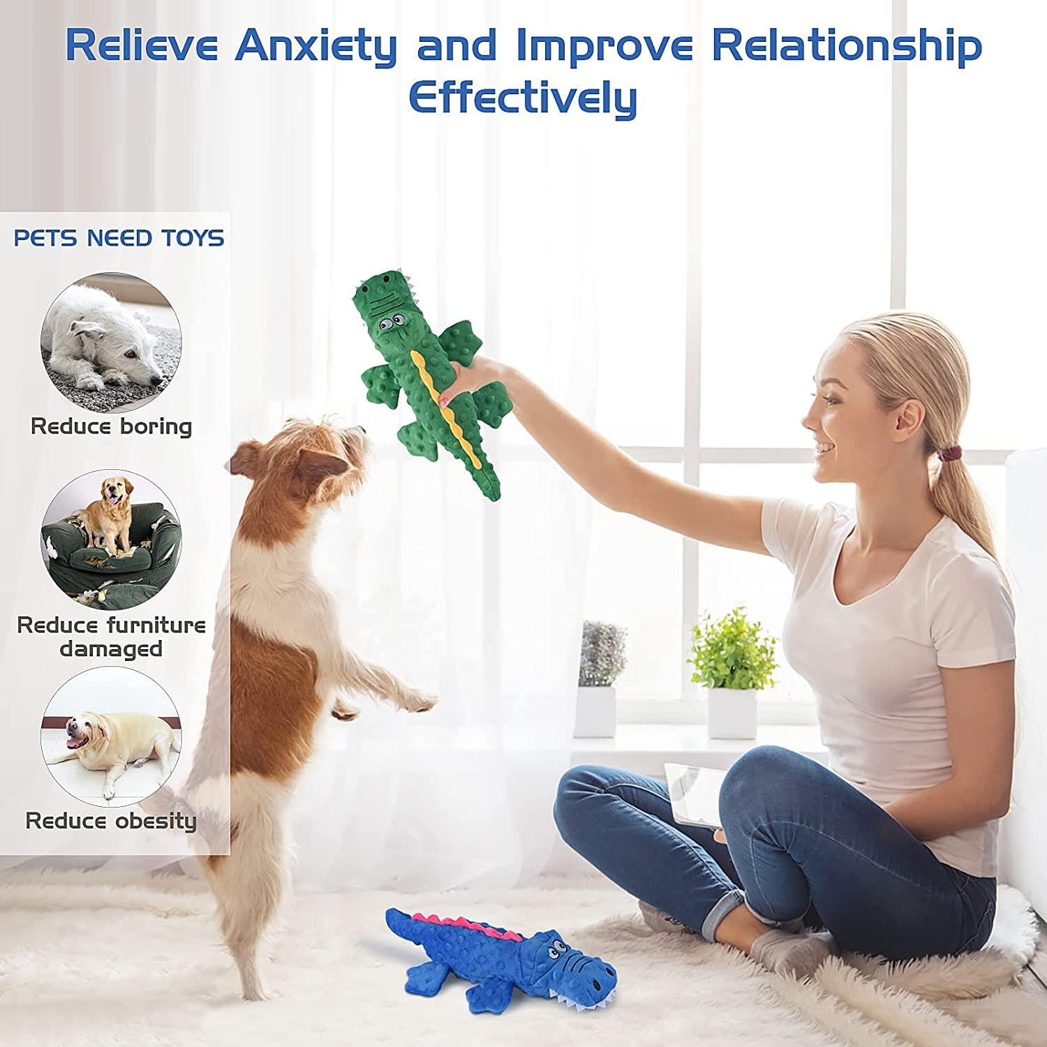 Đồ chơi cho chó, 2 chiếc Đồ chơi cho chó tương tác khi buồn chán, Đồ chơi nhai cho chó bền