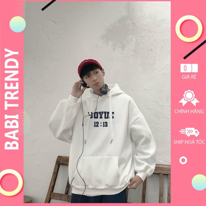 Áo hoodie nam nữ áo khoác Boyne unisex nỉ phong cách ovesize siêu đẹp Form Rộng – ST17 - babitrendy