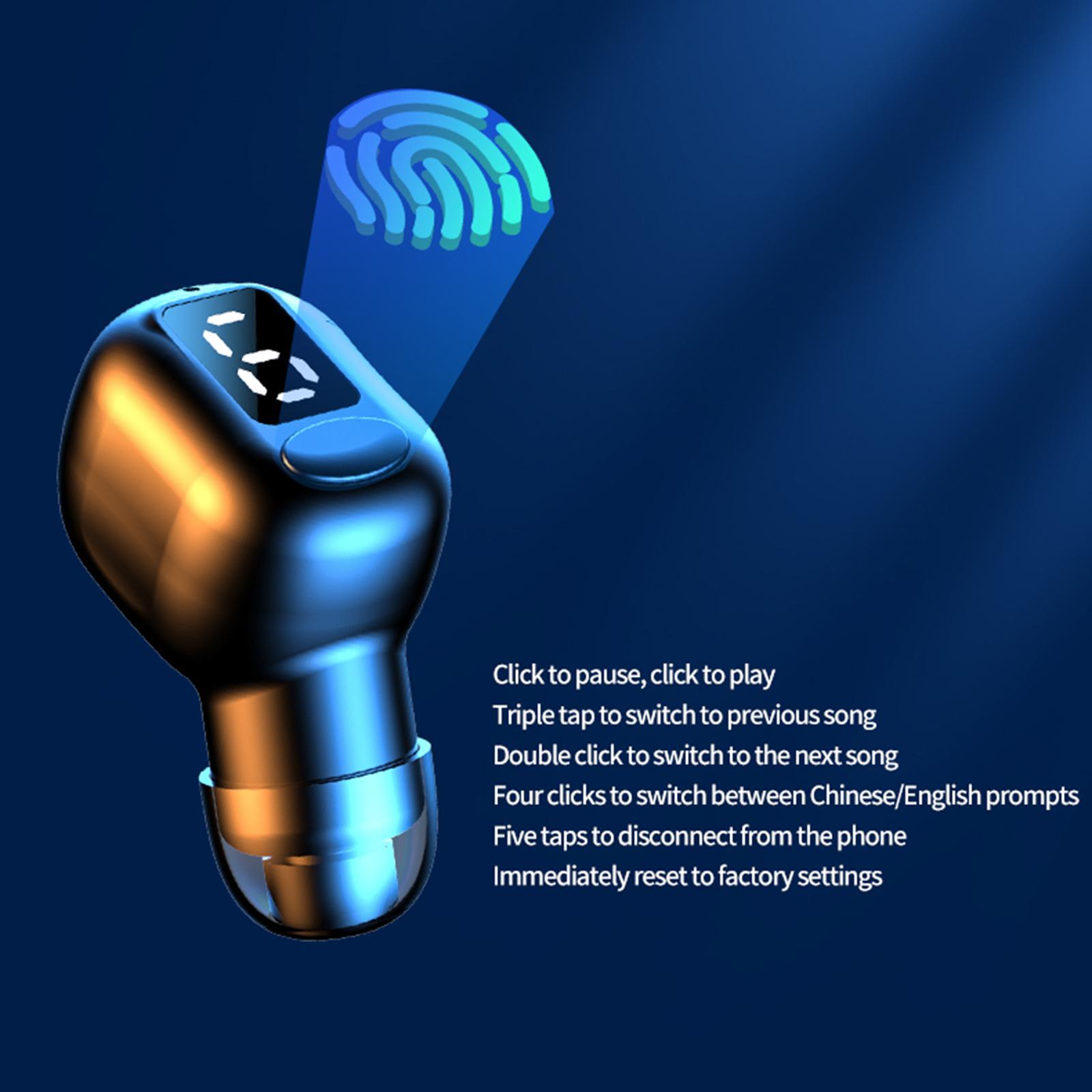 Mini Single Bluetooth 5.3 Wireless Headset for Smart Phone Black