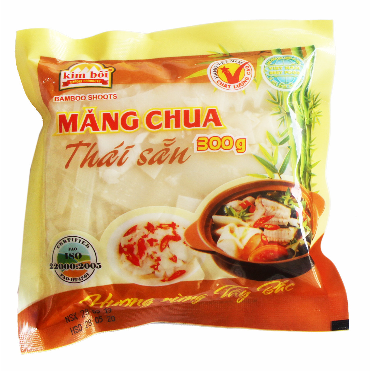 Măng chua thái sẵn Kim Bôi gói 300g