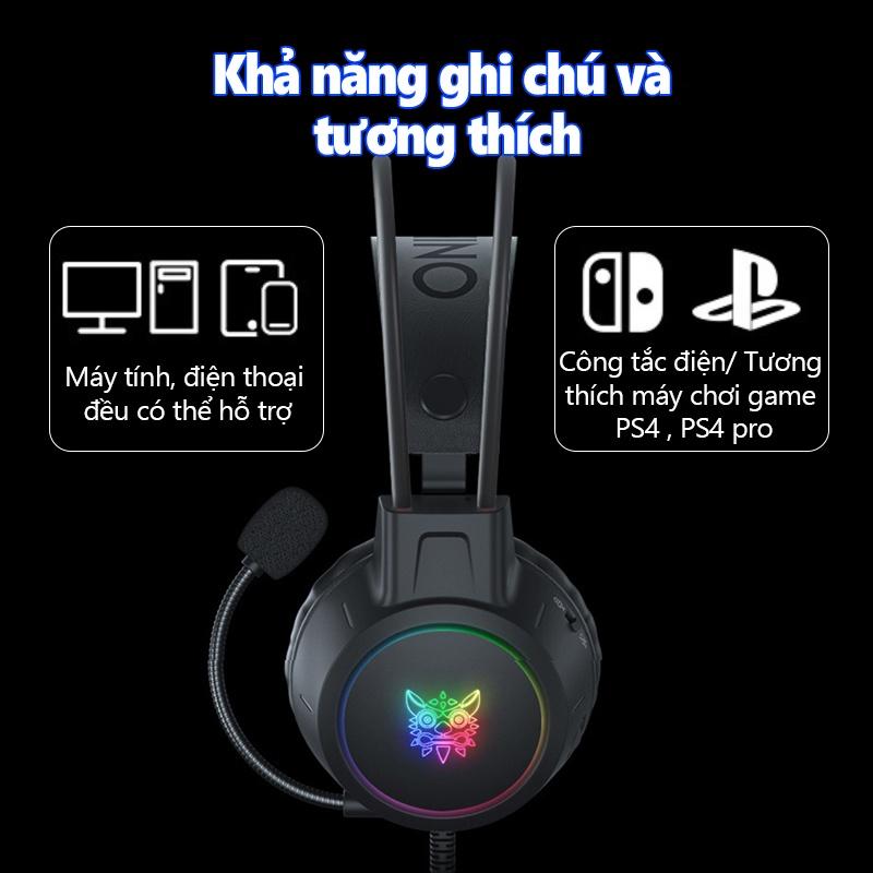 Tai nghe chơi game Onikuma X15 Pro Microphone thiết kế tối ưu giúp giảm tiếng ồn, phù hợp với điện thoại, laptop, PC [Hàng chính hãng]