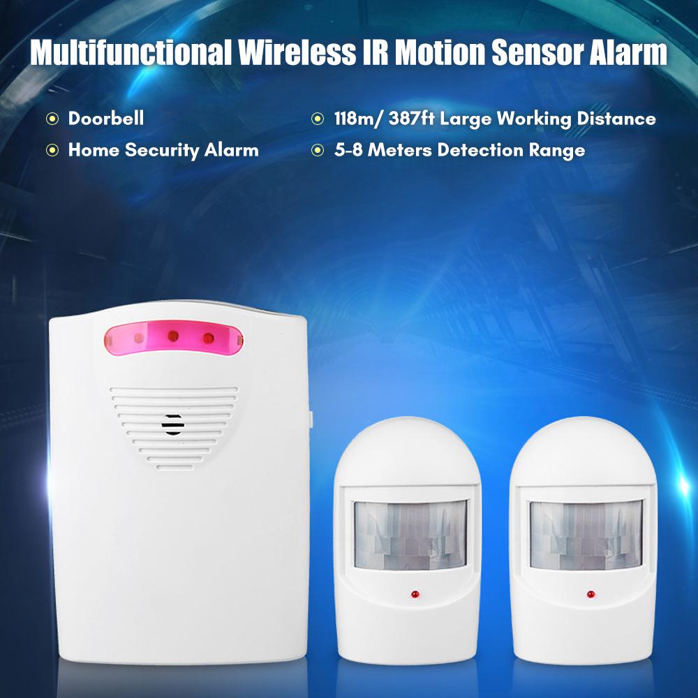 Bộ Chuông Cửa 1 Bộ Thu 2 Bộ Phát Báo Động Cảm Biến Chuyển Động Ir