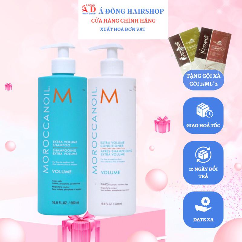 Bộ Dầu gội xả tăng phồng Moroccanoil Extra Volume chính hãƞg cho tóc thưa mảnh xẹp