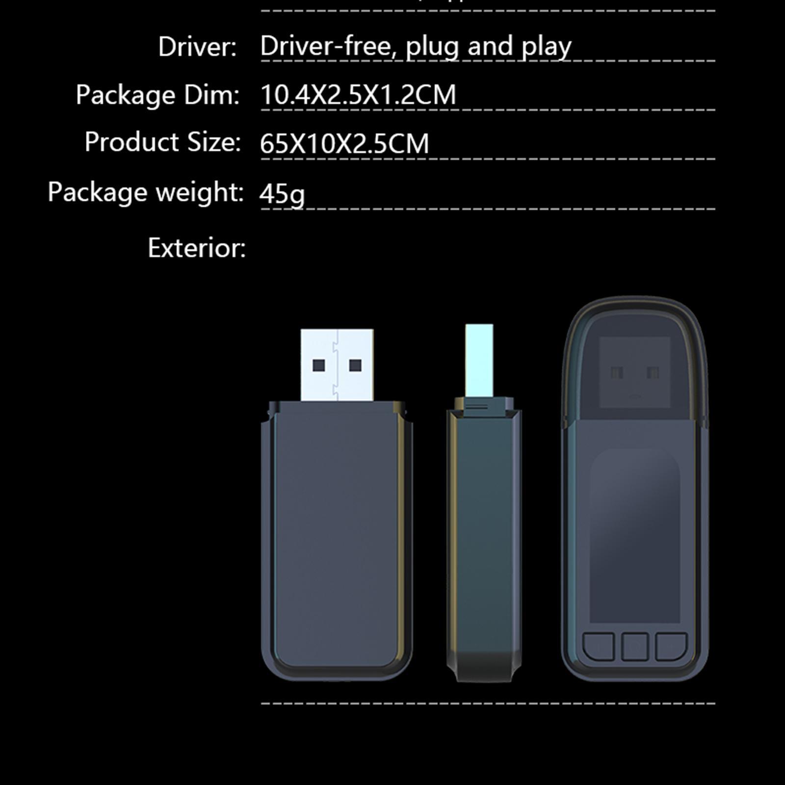 ATS2831 Bluetooth Adapter 5.0 AUX Dual-output 3.5mm Audio Plug And Play