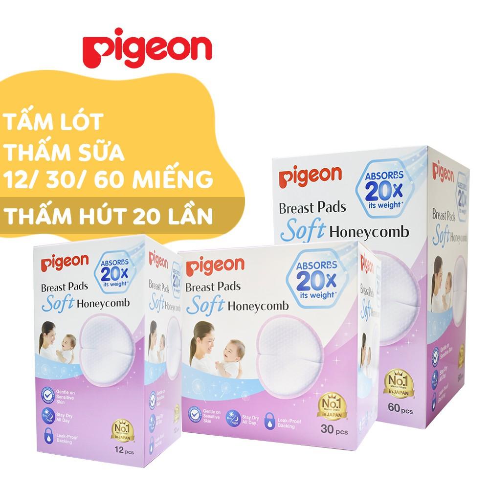 [MUA LÀ CÓ QUÀ] Tấm lót thấm sữa Pigeon 12/30/60 miếng/hộp