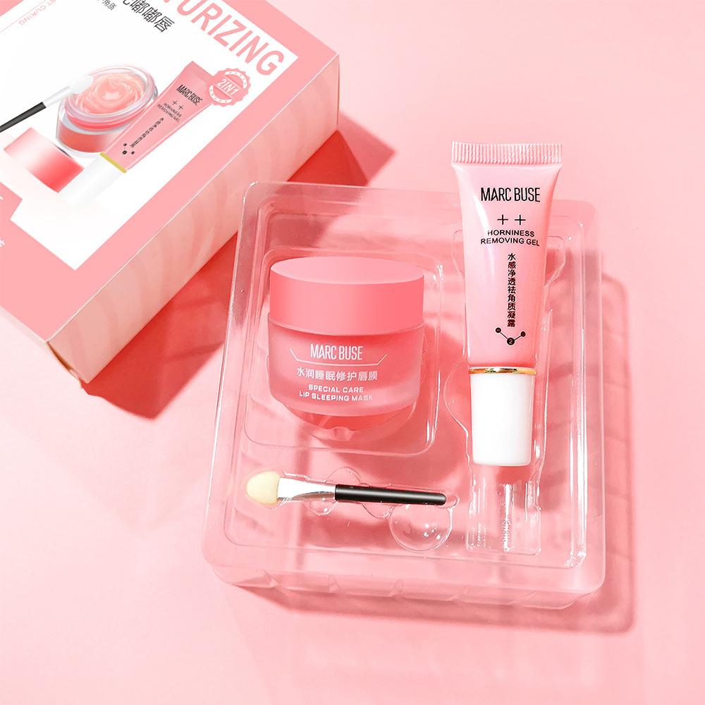 Bộ chăm sóc môi 2 trong 1 gồm mặt nạ môi và son dưỡng môi